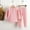 Pink, variant on IVEYRTF Toddler Kids Solid Color Ribbed Homewear Set Thermal Long Sleeve Fall Winter Comfortable 2 Piece Cotton Outfit for Children 1-7 Years(Coffee,2 Years)