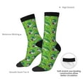 thumbnail image 4 of Rateoe large mouth green color bass fish for Women Casual Calf Socks - Cute Crew Socks - Thin Soft Above Ankle Socks Size 5-11, 4 of 6