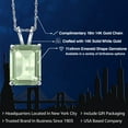 thumbnail image 2 of Gem Stone King 14K White Gold Green Prasiolite Pendant Necklace for Women | 4.00 Cttw | Gemstone Birthstone | Octagon 11X9MM | With 18 inch Chain, 2 of 6