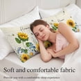 thumbnail image 5 of Yellow Sunflowers Body Pillow Covers 20"x60", Daisy Bees Elegant Pastoral Floral Soft Brushed Microfiber Breathable Throw Pillow Covers, Pillowcase with Zipper for Couch Sofa Bedroom Living Room, 5 of 9