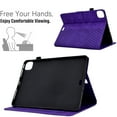 thumbnail image 4 of ELEHOLD for iPad Pro 11 2022/2021/2020/2018/Air4 10.9/Air5 Multi-Functional Flip Leather Case with Card Slots Kickstand Auto Wake/Sleep Pencil Holder Shockproof Magnetic Protective Case,Purple, 4 of 5
