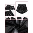 thumbnail image 3 of KAUOD Kids Girls Metallic Shorts Sparkly Athletic Dance Outfits Shinny Wide Leg Dolphin Shorts Cute Bow Hot Short Pants, 3 of 3