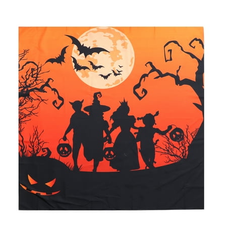 

TINKSKY Decorative Table Cloth Printed Tablecloth Bat Pattern Table Cover Decoration for Halloween Dinner Parties Holidays (140x140cm)
