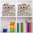 thumbnail image 6 of Yayeee Canvas Storage Basket with Handles for Shelves Fabric Bins Closet Organizer, Leaves Pattern, 6 of 8