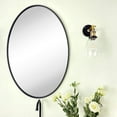 thumbnail image 4 of TEHOME Farmhouse Oval Bathroom Mirror Black Metal Framed Bathroom Vanity Mirrors 20x30", 4 of 6