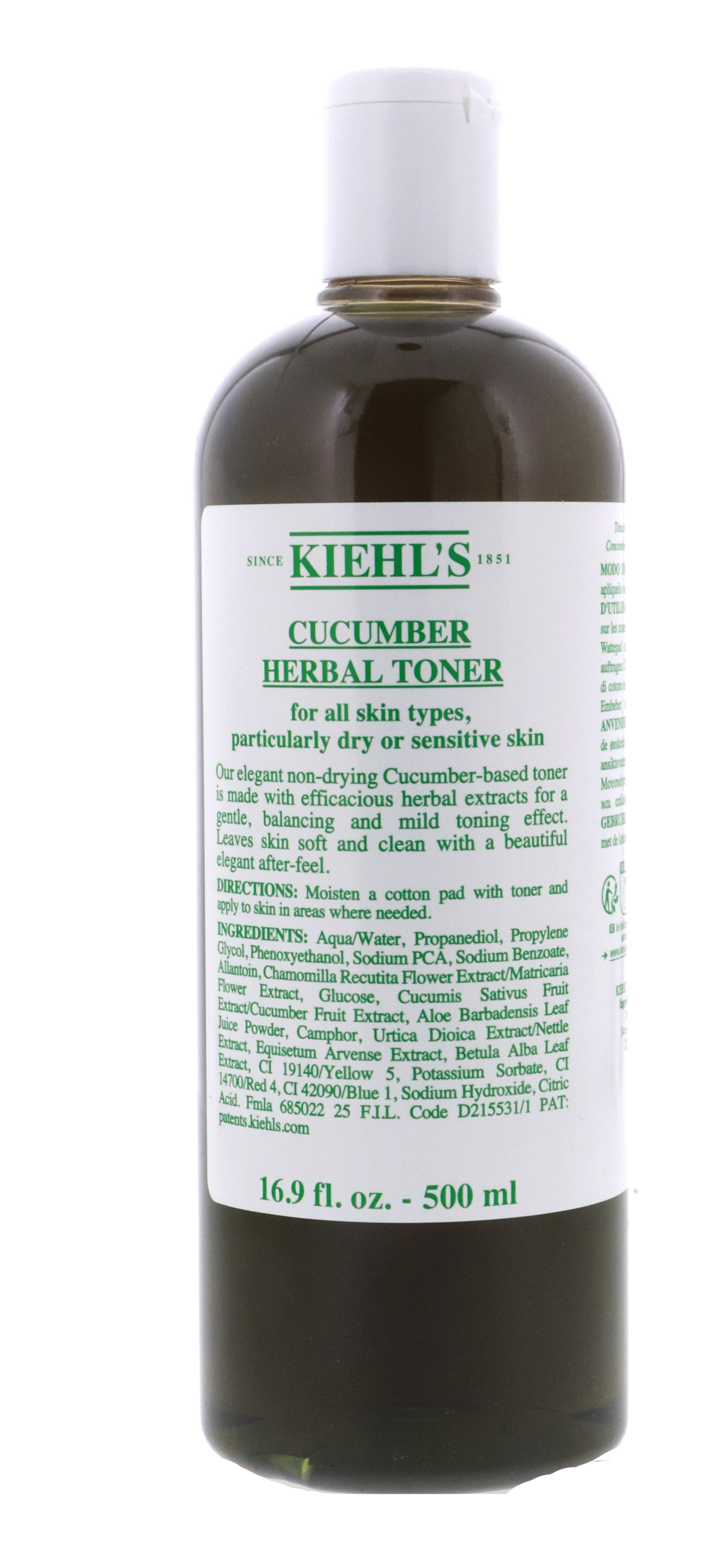 Kiehl's Cucumber Herbal Alcohol-Free Toner 16.9oz/500ml