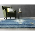 thumbnail image 5 of Abani Porto Collection Area Rug Mid Century Modern Bedroom Living Room Decor Floor Rug 5 x 8 Blue, 5 of 5