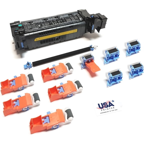 USA Printer J8J87A-DMKv1-USA (L0H24-67901) Deluxe Maintenance Kit for HP LaserJet M607 M608 M609 M631 M632 M633 with RM2-1256 Fuser, RM2-6800 Transfer Roller, & 5 Sets of J8J70-67904 for Tray 2-6