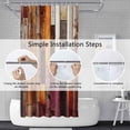 thumbnail image 5 of Yellow Shower Curtain for Bathroom Abstract Yellow Gray Watercolor Shower Curtain Set with Hooks Contemporary Oil Panting Fabric Waterproof Shower Curtains 72x72inches, 5 of 6