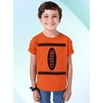 thumbnail image 2 of Halloween Crayon Shirt Costume For Teams Groups Youth T-shirt, S, Orange, 2 of 6