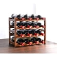 thumbnail image 5 of Maydear Bamboo Wine Rack, 4-Tier Wine Bottle Holder Tabletop Wine Bottle Organizer Storage 16 Bottles Wine Racks, 5 of 5