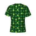 thumbnail image 6 of Vsdgher Happy St. Patrick's Day5 Print Men's Dry Fit Mesh Athletic Shirts Moisture Wicking Tennis T-Shirt Tops, 6 of 9