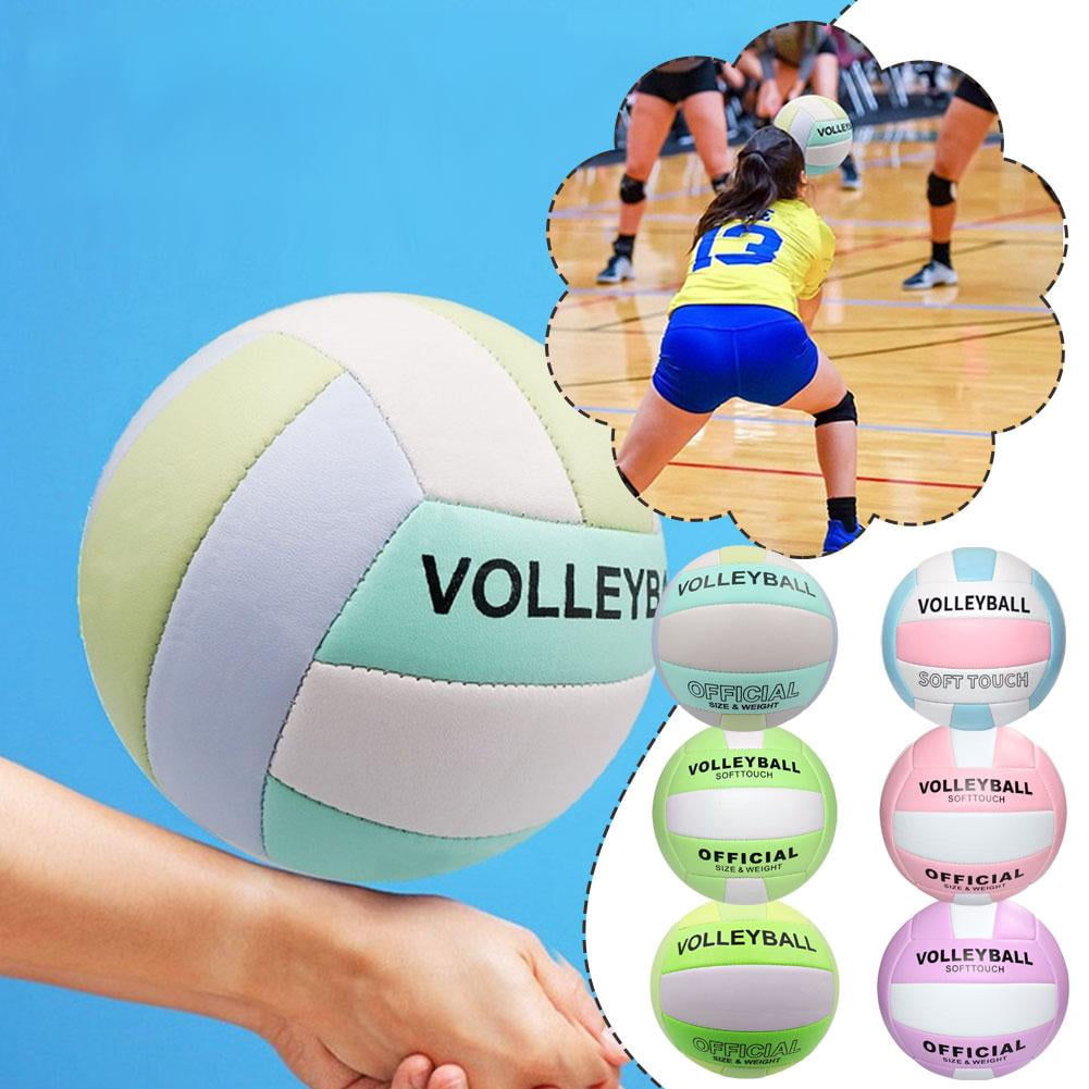 Volleyball Soft Official Size 5 Volleyball,Training Waterproof Volleyballs for Indoor Outdoor Beach Pool Beginner Teenager Adult with pump