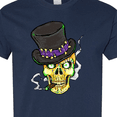 thumbnail image 4 of Inktastic Mardi Gras Skull with Cigar T-Shirt, 4 of 5