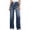 Navy, variant on Bibifish Womens Jeans Dark Blue Drawstring Waist Wide Leg Denim Pants Side Pocket Soft Oversized Fit Casual Daily Outings Streetwear Trendy Jeans