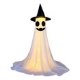 thumbnail image 2 of Halloween Lighted Ghost Porch Decoration 5.4FT - Glowing Yard Ornament with Witch Hat for Indoor Outdoor Party E, 2 of 7