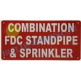 thumbnail image 3 of Combination FDC Standpipe and Sprinkler Sign(Aluminium Reflective, RED 6X12) (ref-2201), 3 of 5