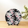 thumbnail image 6 of Gaeub Orchids Flowers Print Ceramic Plate,Dinner Plates,Bone China Decorative Plates with Display Stand,Art Ceramic Ornaments for Wall Hanging Decoration-10in, 6 of 6