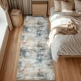 thumbnail image 3 of BERTHMEER 2'x6' Washable Abstract Runner Rugs for Hallway Bathroom Bedroom Entryway Kitchen Non Slip Modern Contemporary Distressed Runner Rugs, Blue Multicolor, 3 of 4