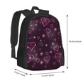 thumbnail image 2 of Balery Snowflakes and Hearts Backpack for Men and Women - Durable 600D Oxford Cloth -Large Capacity, Water-Resistant School, Travel, and Hiking Bag, 2 of 9