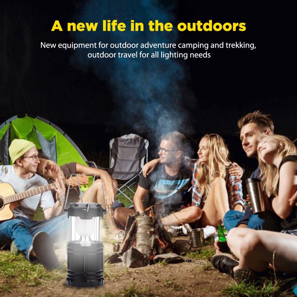 COB / LED Luz de camping Lámparas plegables para huracanes al aire libre Linternas impermeables (3)