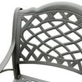 thumbnail image 2 of Ornate Traditional Outdoor Cast Aluminum Black Patio Dining Chair, 2 of 5