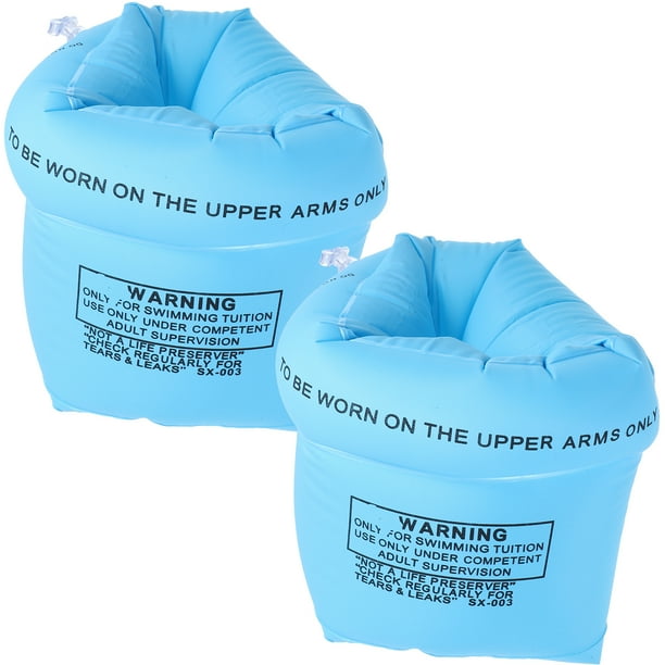 1 par de flotadores de brazo para piscina, flotadores para adultos, flotador de brazo de agua, brazalete inflable para natación