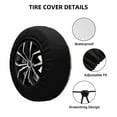 thumbnail image 2 of Fuzoiu Passport Stamp Print Universal Spare Tire Cover with Buckle Strap, Waterproof Wheel Covers for Jeep, Trailer, RV, Truck and All Car-15 inch, 2 of 6