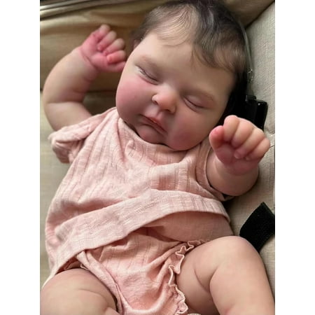 Reborn Baby Dolls Crafted in Cuddly Cloth Body and Vinyl Limbs - 19Inches Sleeping Realistic Newborn Girl Dolls That Look Real and Feel Real