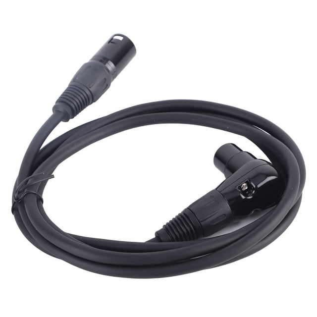 2-Pack XLR Microphone Extension Cable Adapter, XLR Right Angle Female to Straight Male Microphone Connector for Speaker, Recording Studio, Mic Mixer, Audio Interface, Amplifier