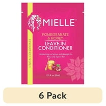 (6 pack) Mielle Pomegranate & Honey Leave-In Conditioner Packet, 1.75 oz, Frizz Control, All Hair, Squeeze