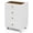 40cm, variant on Under Desk Storage, Small Chest of 4 Drawers with Glass Top, Vertical Office Desk Cabinet, Small Mobile Printer Stand with Lockable Wheels