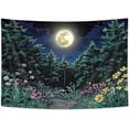 thumbnail image 3 of Gojian Fantasy Forest Tree Butterfly Wall Hanging, Fairy Magical Enchanted Jungle Waterfall Mushroom Tapestry for Bedroom Living Room, 3 of 6