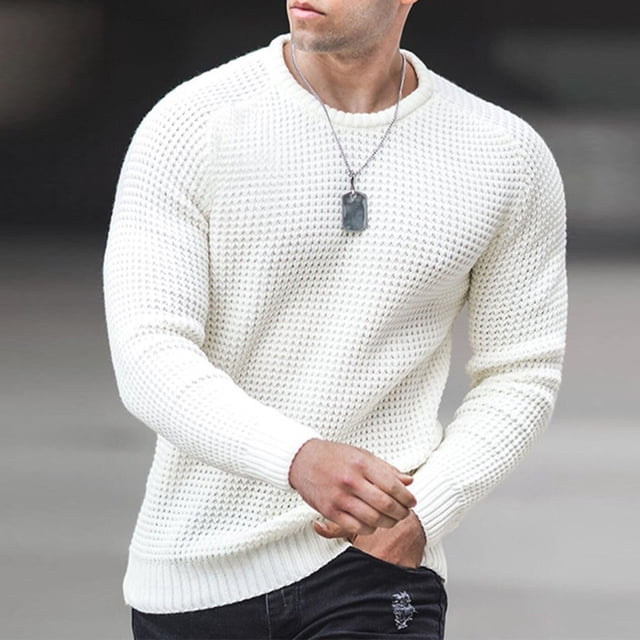 Suéter, Suéter Color Claro Casual Color Sólido Para Ir De Compras ANGGREK Blanco S