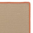thumbnail image 2 of 12' x 16' Tan and Orange All Purpose Handcrafted Reversible Rectangular Outdoor Area Throw Rug, 2 of 2