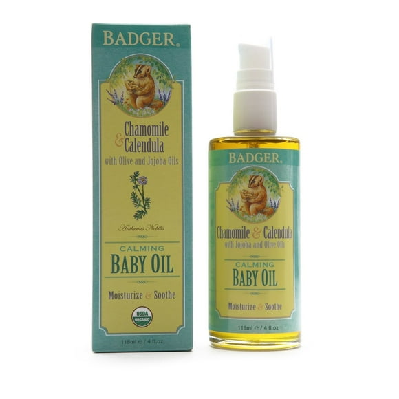 Badger - Calming Baby Oil Chamomile & Calendula - 4 fl. oz.