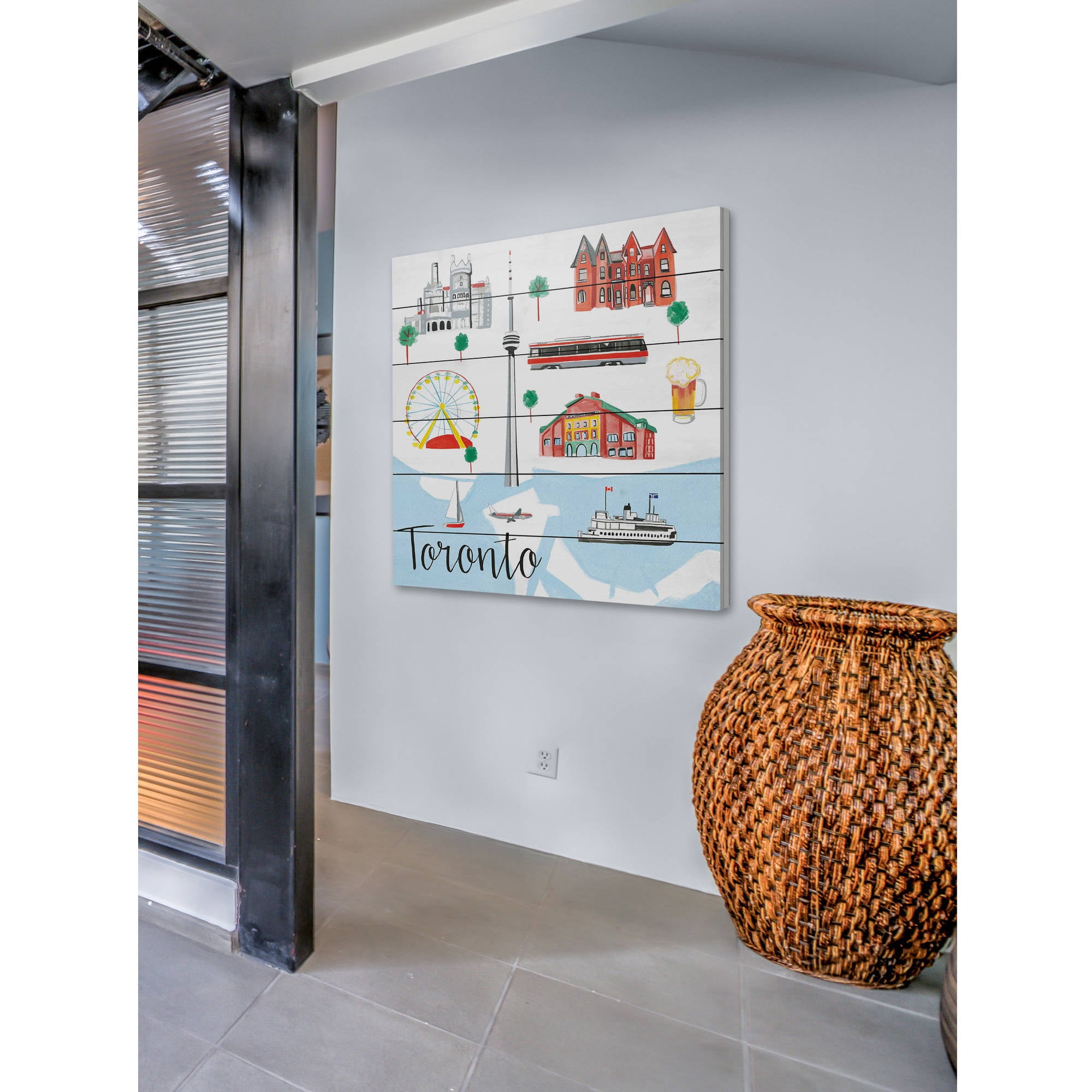 Marmont Hill "Toronto" by Molly Rosner Painting Print on White Wood