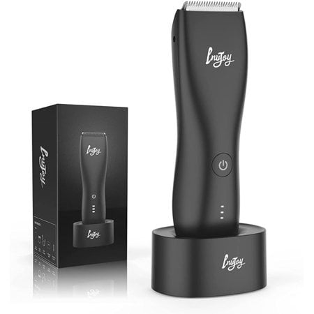 Recortadora de vello púbico para hombres, recortadora de ingle corporal eléctrica con base de carga de balas, afeitadora de higiene masculina definitiva a prueba de agua ACTIVE Biensenido a ACTIVE
