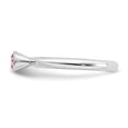 thumbnail image 3 of SS Stackable Expressions High 4mm Round Pink Tourmaline Ring in Sterling Silver - Size 5, 3 of 3