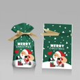 thumbnail image 4 of Bolsa de galletas y dulces de Papá Noel, bolsa con cordón de copo de nieve, decoración de Feliz Navidad para el hogar, regalo de Año Nuevo, regalo de cumpleaños, 10 piezas, 4 of 4