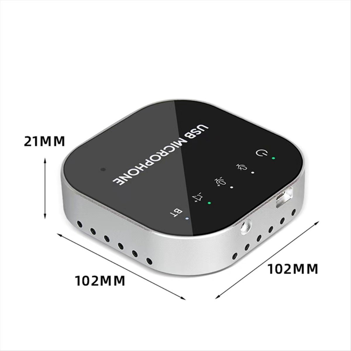 Desktop USB Conference Speakerphone BT Microphone 360° Omnidirectional Condenser Computer Mic with Speaker