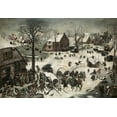 thumbnail image 2 of Bruegel, Pieter the Elder 18x14 Gold Ornate Wood Framed with Double Matting Museum Art Print Titled - Census at Bethlehem, 2 of 4