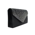 thumbnail image 4 of ZTTD Ladies Large Evening Satin Bridal Diamante Ladies Clutch Bag Party Prom Envelope, 4 of 9