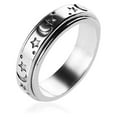 thumbnail image 2 of Whudwhu Rotatable Moon Star Spinner Ring, Titanium Steel Fidget Ring for Anxiety Relief, Stress Relief Spinning Jewelry for Women Men, Adjustable Star Moon Promise Ring (Silver, Black, Rose Gold), 2 of 13