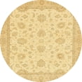 thumbnail image 1 of Ahgly Company Indoor Round Abstract Mustard Yellow Oriental Area Rugs, 6' Round, 1 of 6