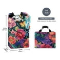 thumbnail image 2 of Yayeee Freestanding Laundry Hamper with Handle Collapsible Large Storage Basket for Clothes, Ethereal Floral Harmony, 2 of 7