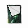 thumbnail image 2 of Jungle Soft Flannel Fleece Throw Blanket, Tropical Lake Mangrove Rainforest Pathway Through Sri Lanka Travel Destination, Cozy Plush for Indoor and Outdoor Use, 50" x 60", Green Teal, by Ambesonne, 2 of 6