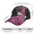 thumbnail image 2 of Balery Flower Bald Eagle Gorra de béisbol de tamaño ajustable para correr, entrenar y actividades al aire libre. Gorra de papá para todas las estaciones., 2 of 6