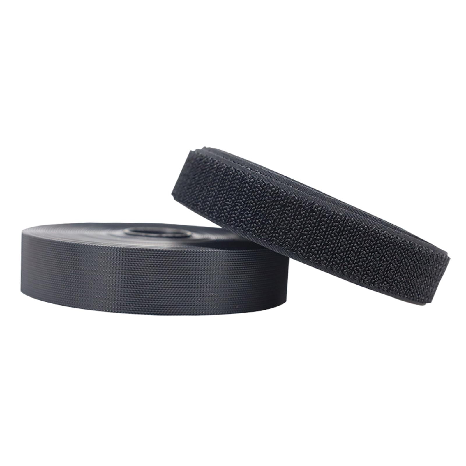 Wxqbjtam Sew on Hook and Loop Strips Fastener Sewing Fasteners 25 Meters Sewing Fastening Black 20mm