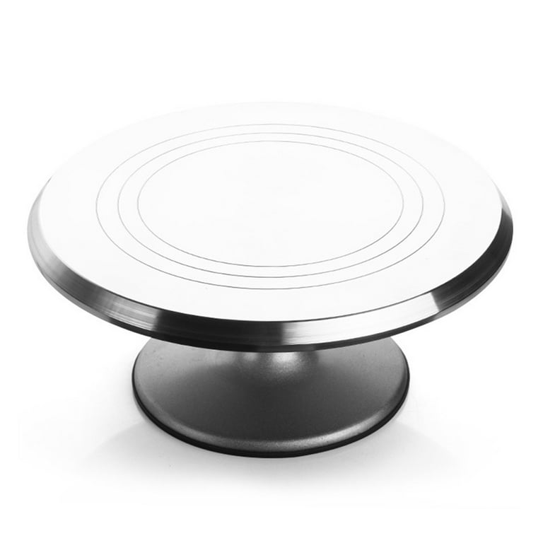 JINGT 10inch cake decorate turntable aluminum smooth bearings non-slip  silicone bottom 